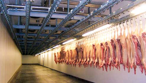 Schweinezerlegung Schlachtbetrieb